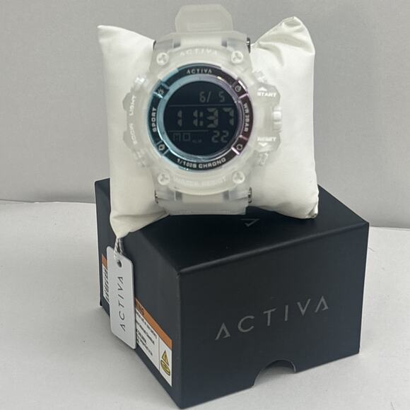 Activa Sync X Invicta Digital Unisex Watch 50mm Iridescent Bezel Frost White NEW - Picture 1 of 5